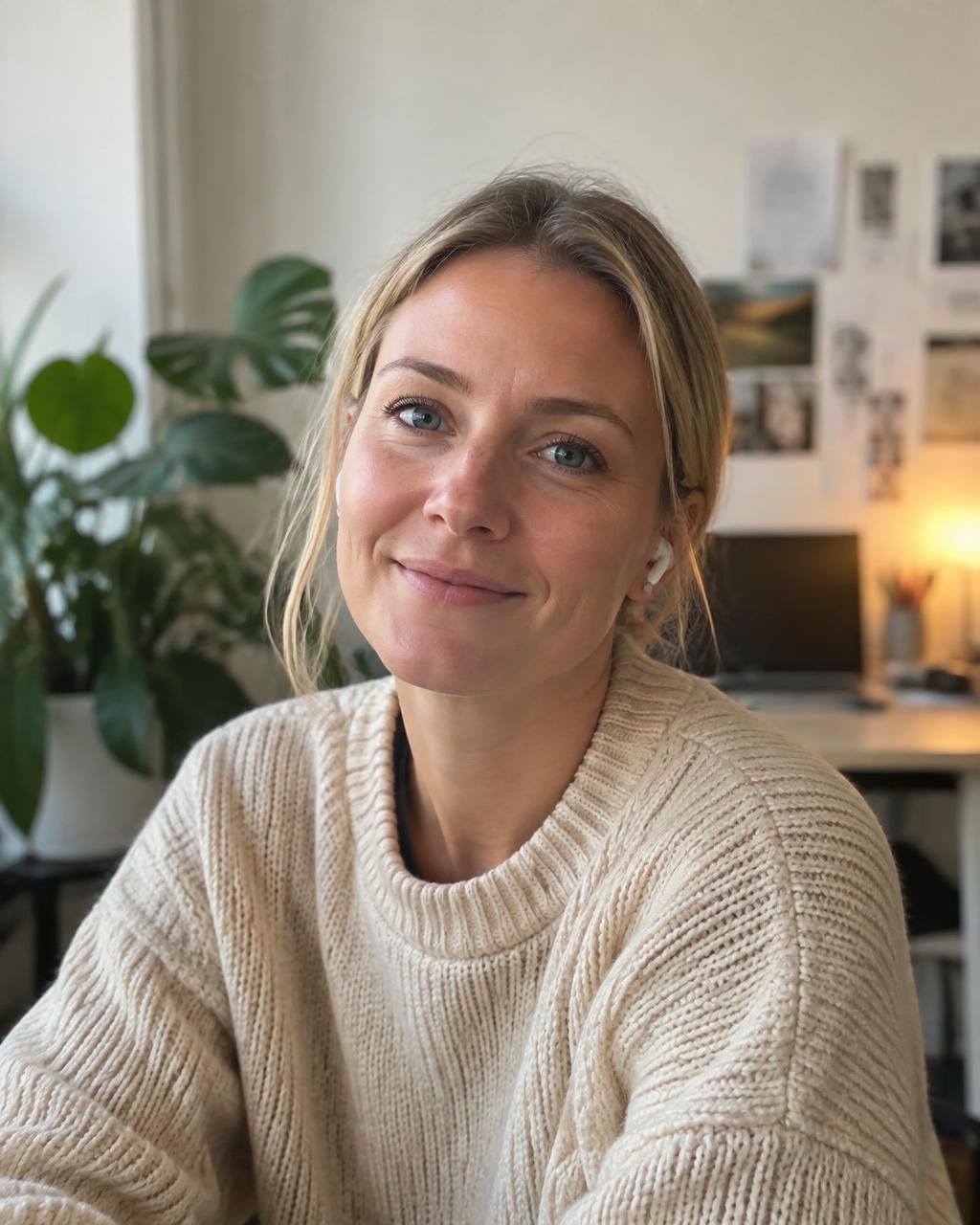 Rolig rådgiver med diskret øresnegl